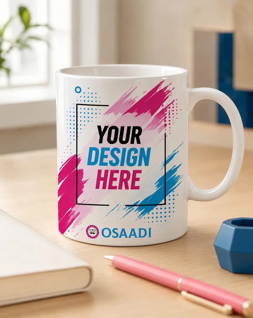 Custom Printed White Mug alternate product angle