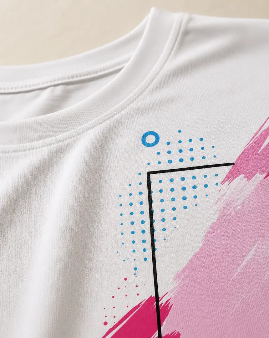 Custom Printed White T-Shirt – alt view
